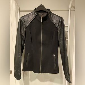 Danier Leather and Stretch Fabric Jacket